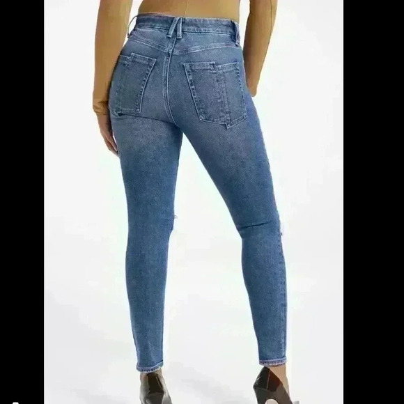 NWT GOOD AMERICAN GOOD LEGS SKINNY JEANS IN INDIGO234 Sz 8/29 - Picture 2 of 8